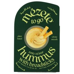 Mezete Zesty Za atar Hummus With Breadsticks, 2.9 Ounce, 6 Per Case
