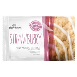 Appleways Whole Grain Strawberry Simply Wholesome Oatmeal Bar, 2.4 Ounce, 160 Per Case