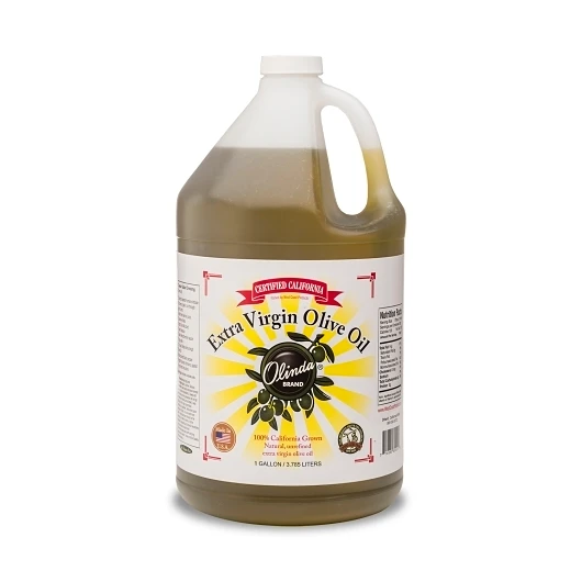 Olinda California Certified Extra Virgin Olive Oil, 1 Gallon Plastic Jar, 4 Per Case