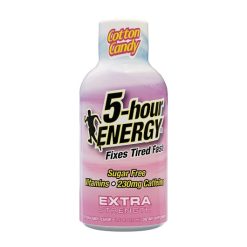 5-Hour Energy Extra Strength Cotton Candy Shots, 1.93 Fluid Ounce, 12 Per Pack, 4 Per Case