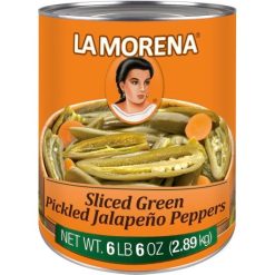 La Morena Sliced Jalapeno, 108 Fluid Ounces, 6 Per Case