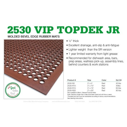 Cactus Mat Floor Mat Rubber 3X5 Vip Topdeck Jr Red, 1 Each