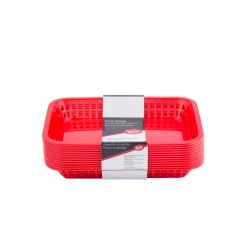 Tablecraft Cash & Carry Grand Red Basket, 12 Count, 3 Per Case