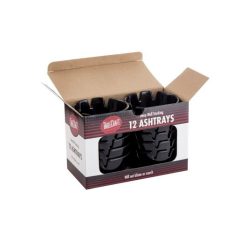 Tablecraft 4 Inch Black Ashtray, 12 Count, 6 Per Case