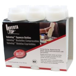 Tablecraft Invertatop Valve Top Squeeze Dispenser, 6 Count, 8 Per Case