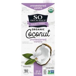 So Delicious Dairy Free Unsweetened Vanilla Coconut Milk, 1 Quart, 12 Per Case