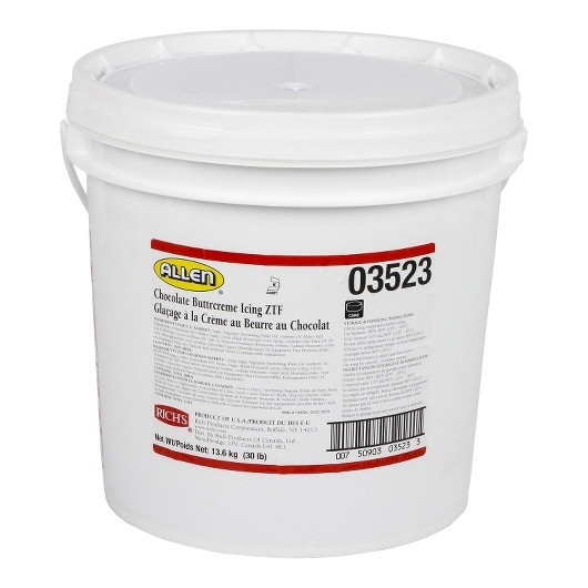 Rich s Chocolate Buttercreme Icing, 30 Pound, 1 Per Case