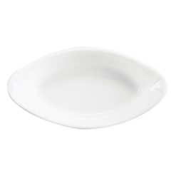 Hall China Embossed Handle Oval Rarebit (12 Oz) White, 2 Dozen