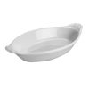 Hall China Embossed Handle Oval Au Gratin Rarebit (8 Oz) Bright White, 2 Dozen