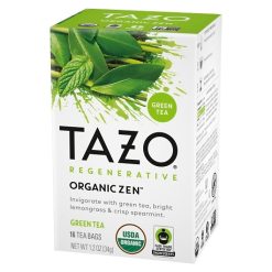 Tazo Tea Bag Organic Zen, 16 Count, 6 Per Case