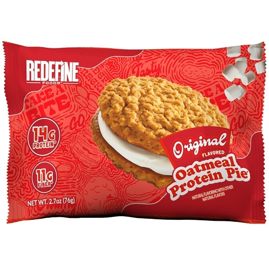 Redefine Foods Original Marshmallow Oatmeal Protein Pie Case Shipper, 2.47 Ounce, 8 Per Pack, 2 Per Case