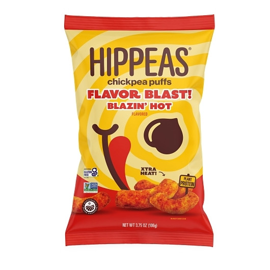 Hippeas Flavor Blast! Blazin Hot, 3.75 Ounce, 12 Per Case