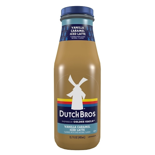 Dutch Brothers Vanilla Caramel Golden Eagle Iced Latte, 13.7 Fluid Ounce, 12 Per Case