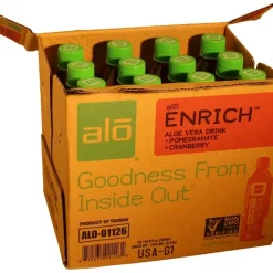 Alo Drink Enrich Aloe Pomegranate & Cranberry, 16.9 Fluid Ounces, 12 Per Case