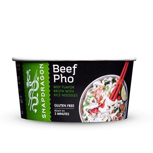 Snapdragon Vietnamese Beef Pho Rice Noodle Soup Bowl, 2.1 Ounce, 36 Per Case
