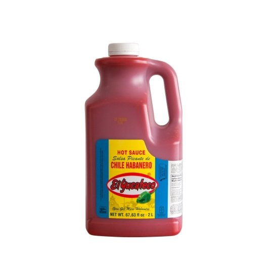 El Yucateco Red Chile Habanero Hot Sauce Bulk, 67.63 Fluid Ounce, 2 Per Case