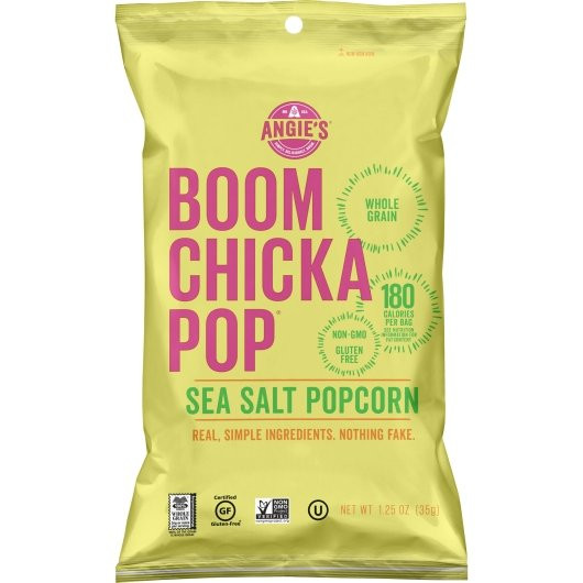 Angie s Boomchickapop Sea Salt Popcorn, Gluten Free, 1.25 Ounce, 6 Per Case