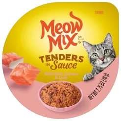 Meow Mix Tender Favorites Salmon & Crab, 2.75 Ounce, 12 Per Case