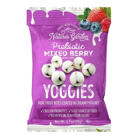 Nature s Garden Probiotic Mixed Berry Yoggies, 8.5 Ounce, 6 Per Case