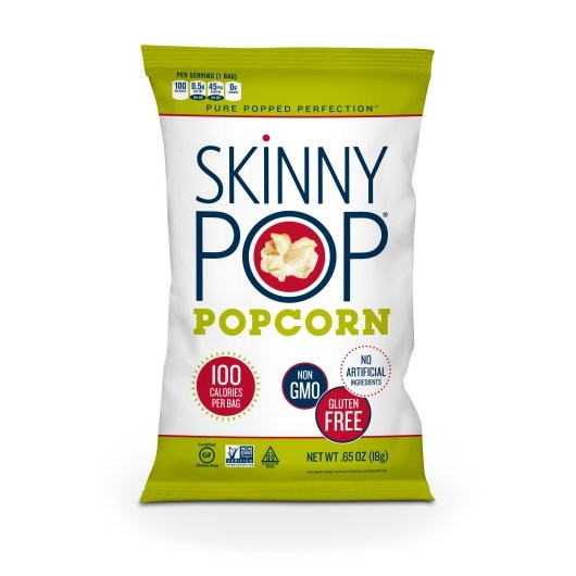 Skinny Pop Original Flavored Popcorn Bag, 0.65 Ounce, 30 Per Case