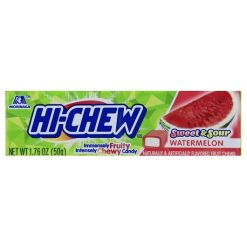 Hi Chew Sweet and Sour Watermelon Chewy Candy, 1.76 Ounce, 15 Per Box, 12 Per Case