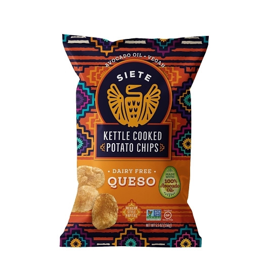 Siete Family Foods Queso Potato Chips, 5.5 Ounce, 6 Per Case
