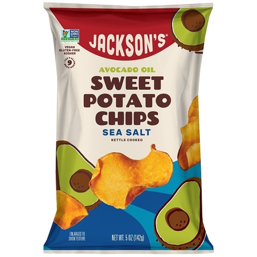 Jackson s Sea Salt Sweet Potato Chips In Avocado Oil Case, 5 Ounce, 12 Per Case