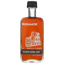 Runamok Maple Organic Bourbon Barrel Aged Maple Syrup, 8.45 Fluid Ounce, 6 Per Case
