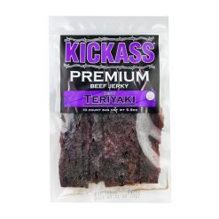 Kickass Beef Jerky Zesty Teriyaki Beef Jerky, 10 Each, 10 Per Case
