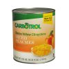 Carbotrol Yellow Clingstone Peaches Sliced, 105 Ounce, 6 Per Case