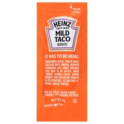 Heinz Single Serve Mild Taco Sauce, 3.875 Pound, 1 Per Case