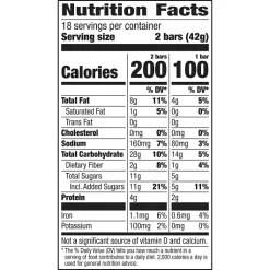 Nature Valley Double Peanut Butter Snack Bar, 1.49 Ounce, 18 Per Box, 6 Per Case