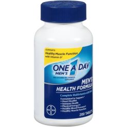 One-A-Day Bayer Men s Health Formula Multivitamin Multimineral Supplement, 200 Piece, 3 Per Pack, 8 Per Case