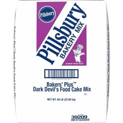 Pillsbury Bakers Plus Dark Devil s Food Cake Mix, 50 Pound