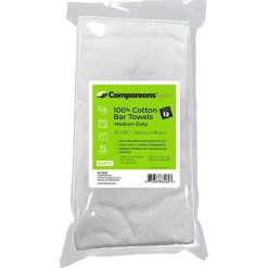 Companions White Heavy Duty Bar Towels, 12 Each, 24 Per Pack, 288 Per Case