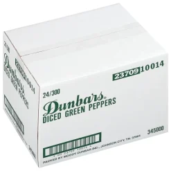 Dunbar Peppers Diced Green, 15 Ounces, 24 Per Case