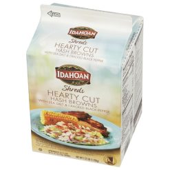 Idahoan Foods Hearty Cut Hash Browns With Sea Salt & Cracked Black Pepper, 2.25 Pound, 6 Per Case
