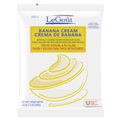 Legout Banana Cream Flavored Instant Pudding Mix & Pie Filling, 24 Ounce, 12 Per Case