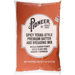 Pioneer Spicy Texas-Style Premium Batter And Breading Mix, 5 Pounds, 6 Per Case