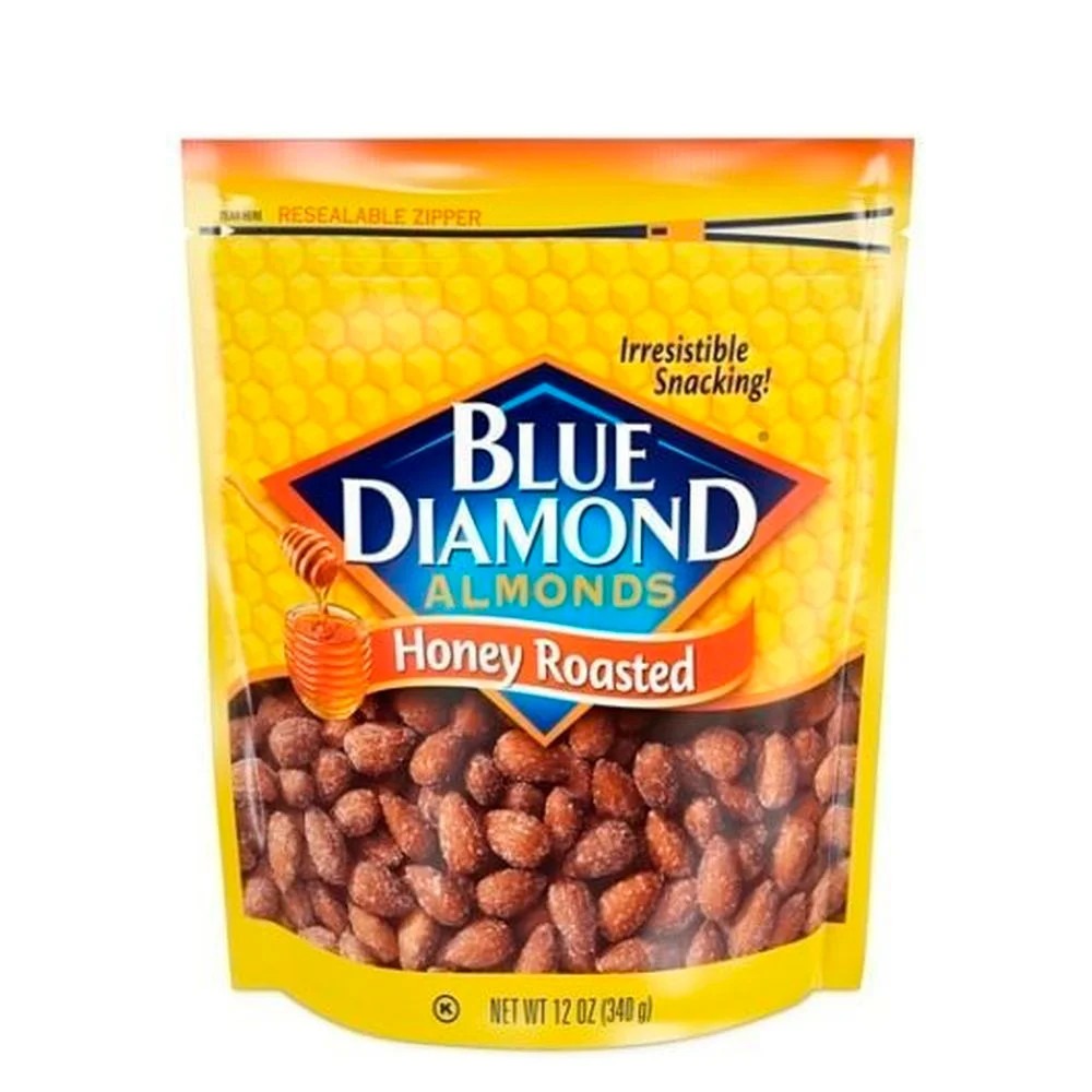 Blue Diamond Almonds, Honey Roasted, 12 Ounce, 6 Per Case