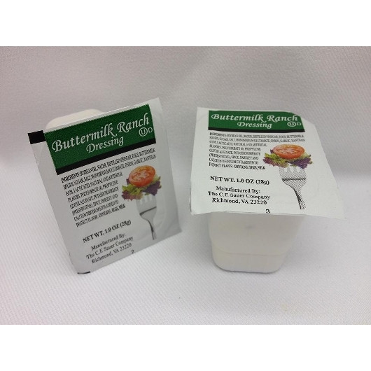 Sauer Buttermilk Ranch Dressing Single Serve, 1 Ounce, 100 Per Case