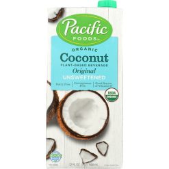 Pacific Foods Organic Original Unsweetened Coconut Milk, 32 fl oz, 12 Per Case