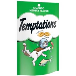 Temptations Whiskas Cat Treats Seafood Medley, 3 Ounce, 12 Per Case