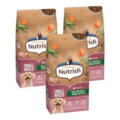 Rachel Ray Dry Small Breed Real Chicken & Veggies Little Bits Dog Food Bag, 80 Ounce, 3 Per Case