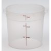 Cambro 6 Quart Round Translucent Measuring Storage Container, 12 Per Case