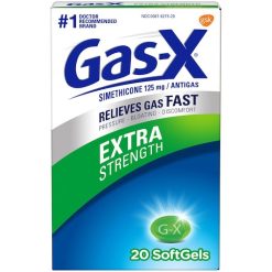 Gas-X Soft Gel 125 Milligram, 20 Each, 6 Per Pack, 4 Per Case
