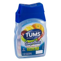 Tums Extra Strength Assorted Fruit, 12 Each, 9 Per Pack, 8 Per Case