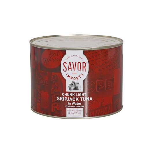 Savor Imports Chunk Light Tuna Skipjack, 66.5 Ounce, 6 Per Case