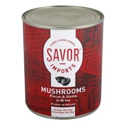 Savor Imports Mushroom Pieces & Stems, 16 Ounces, 24 Per Case