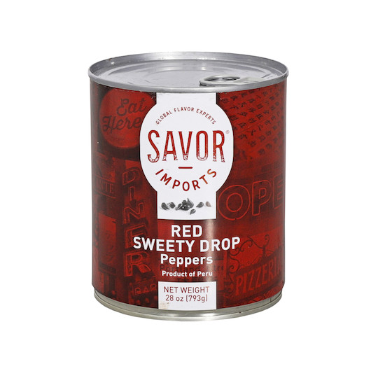 Savor Imports Red Sweety Drop Peruvian Peppers, 28 Ounce, 6 Per Case